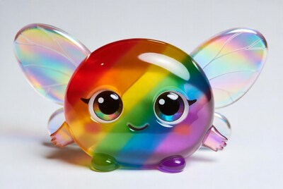 Rainbow Winged Jelly Fairy Figure