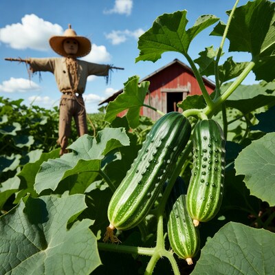 Scarecrow in Cucumber Field