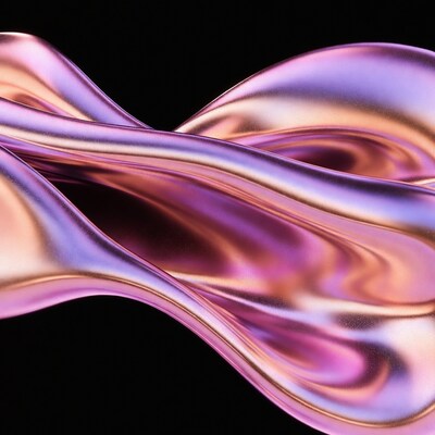 Metallic Purple Fluid Waves