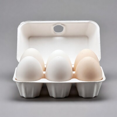 Eggs in open carton