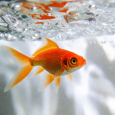 Goldfish swimming underwater