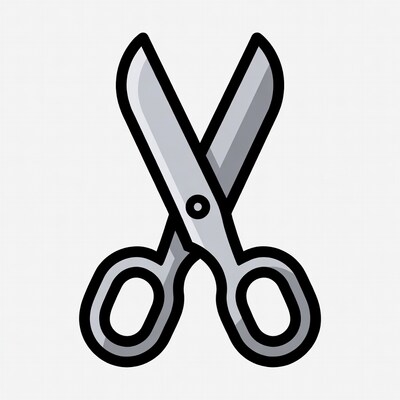 Open Scissors Illustration