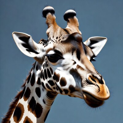 Giraffe head close-up
