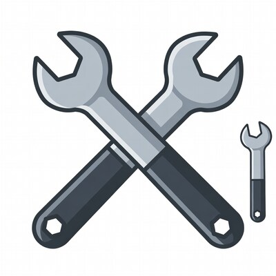 Crossed Wrenches Illustration