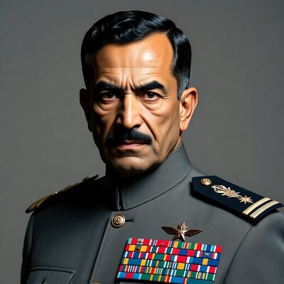 Middle Eastern man in military uniform