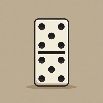 Double-six domino tile illustration
