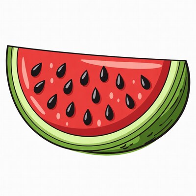 Sliced Watermelon Illustration