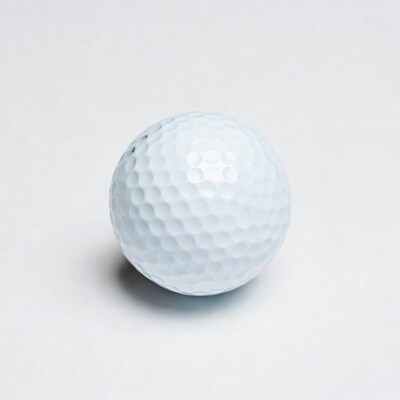 Golf ball on white background