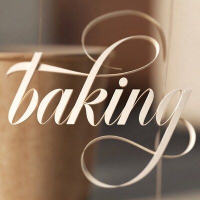 Baking Text on Glass Window