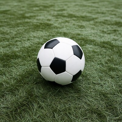 Soccer ball on green grass