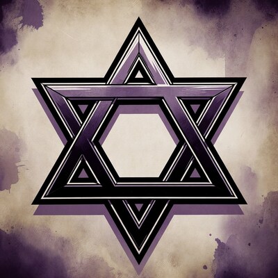 Purple Star of David illustration