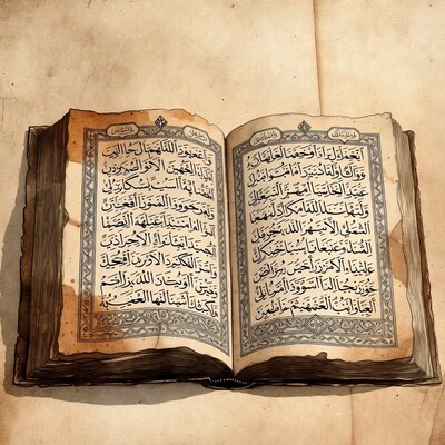 Open Quran with Arabic script