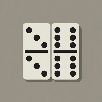 Double-six domino tiles