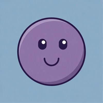 Purple Smiley Face Illustration
