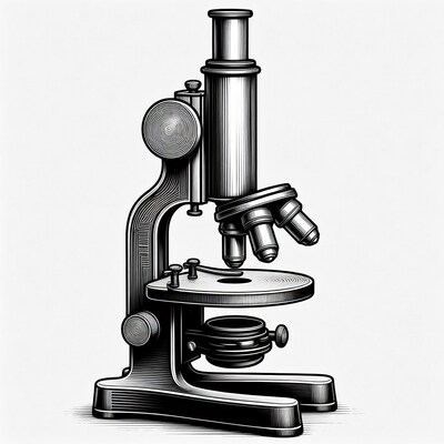 Vintage Microscope Illustration