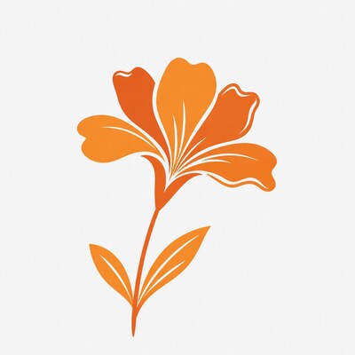 Orange Flower Illustration