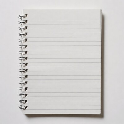 Open Spiral Bound Blank Notebook