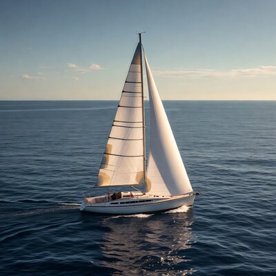 White sailboat sailing on ocean