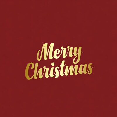 Merry Christmas Gold Text