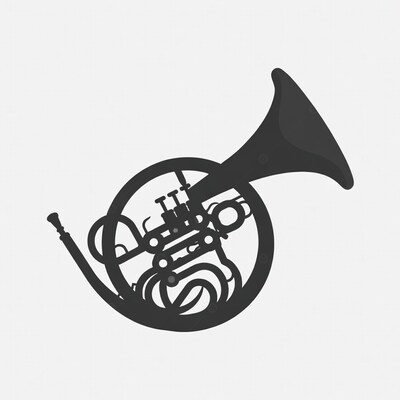 French Horn Illustration