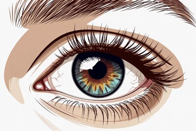 Detailed Blue Eye Illustration