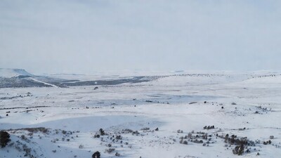 Snowy Mountain Valley Landscape