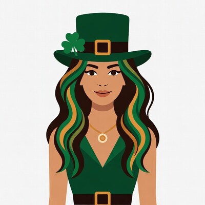 St. Patrick's Day woman in green hat