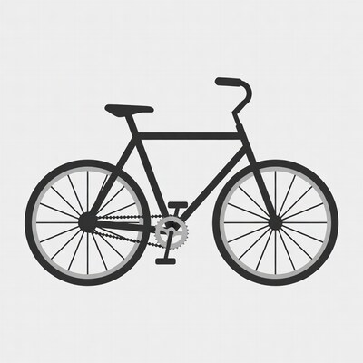 Black bicycle illustration