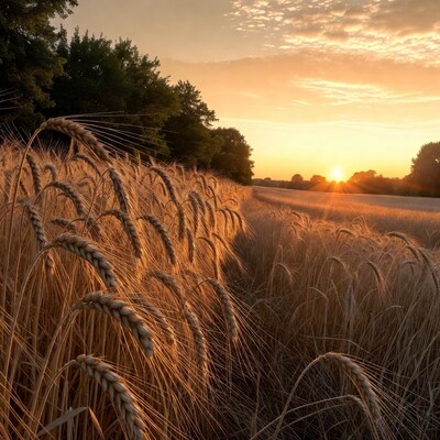 Golden Wheat Field at Sunset
