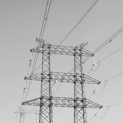 Electricity Pylon with Power Lines