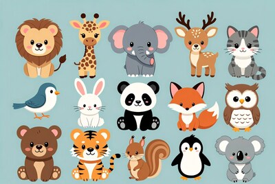 Cute Cartoon Animals Collection