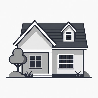 Cartoon House with Tree