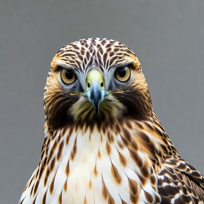 Close-up red-tailed hawk portrait