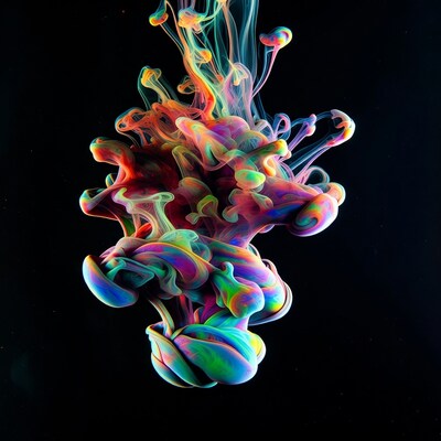 Colorful Ink Explosion in Water