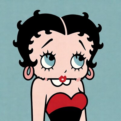 Betty Boop cartoon character smiling