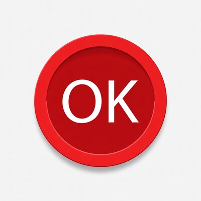 Red OK Button Icon
