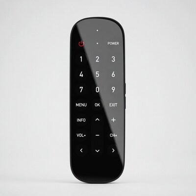 Black TV Remote Control