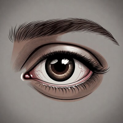 Detailed brown eye illustration