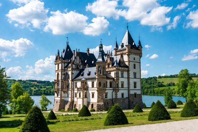 Medieval Castle by Lake