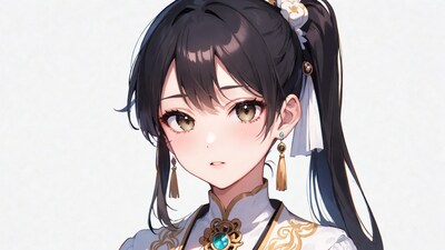 Anime girl in Chinese dress