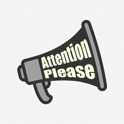 Attention Please Megaphone Clipart