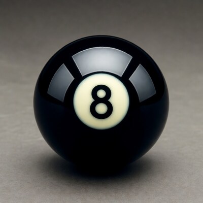 Black 8 Ball Pool Ball