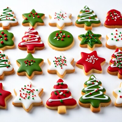 Christmas Tree Star Cookies