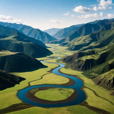 Winding River in Green Mountain Valley