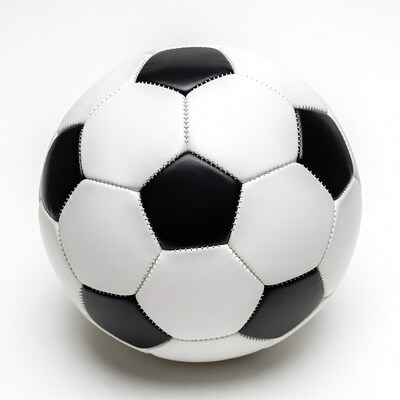 Black and white soccer ball