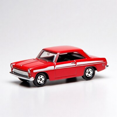Red vintage coupe toy car