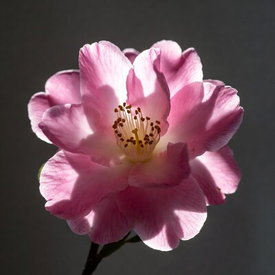 Pink Peony Flower Closeup
