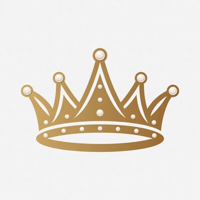 Golden Crown with Pearls