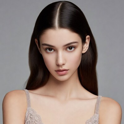 Woman in lace bra portrait