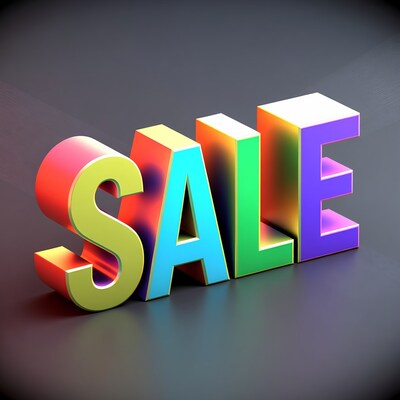 Colorful 3D Sale Text